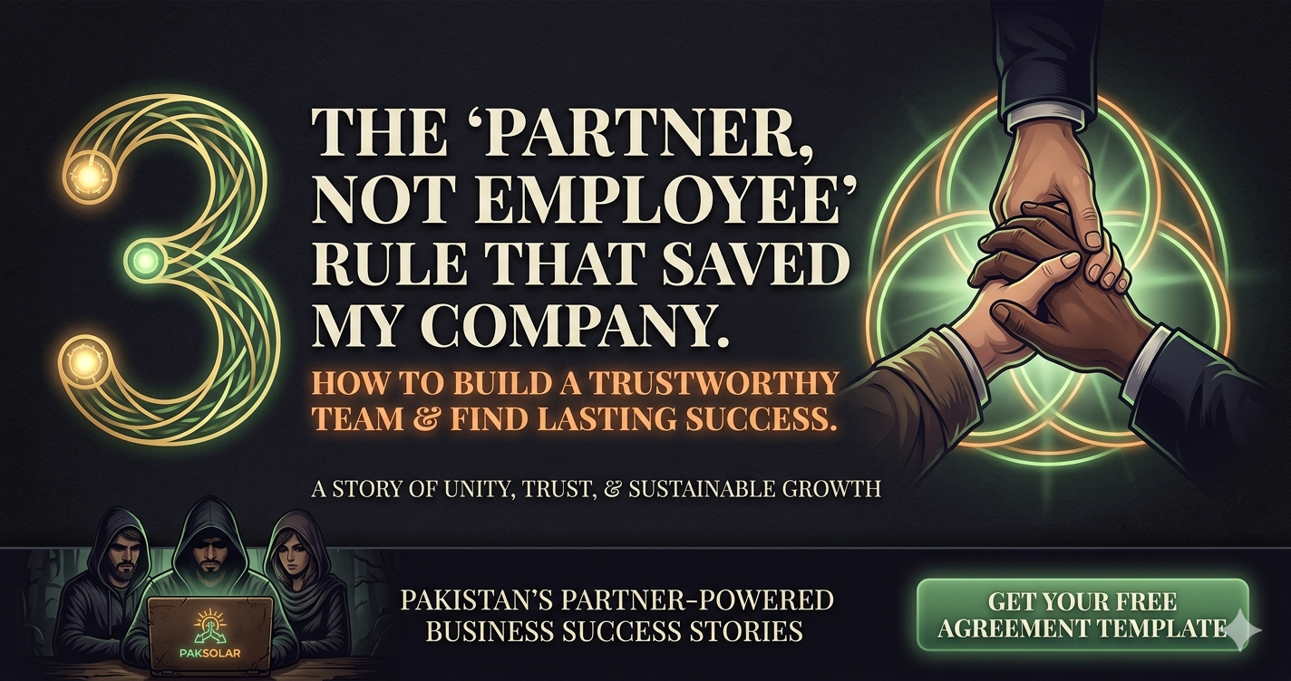 The 'Partner, Not Employee' Rule That Saved My Solar Company After 11 Years